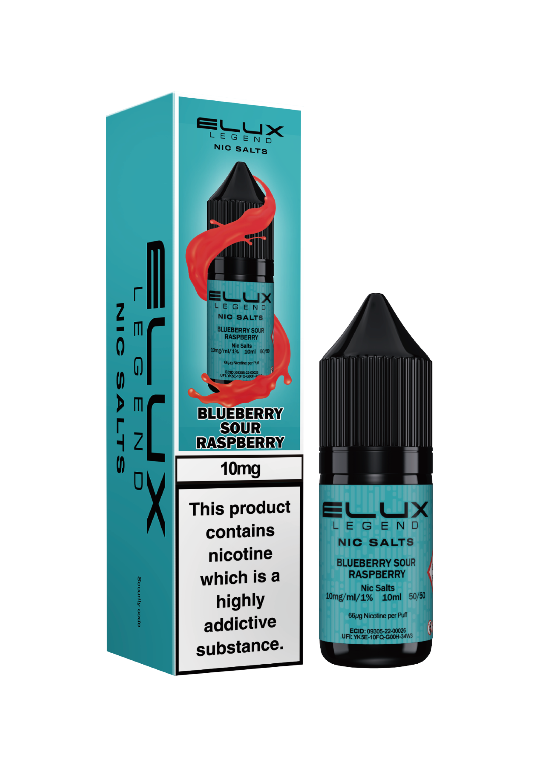 Elux Legends Blueberry Sour Raspberry 10mg Nic Salt