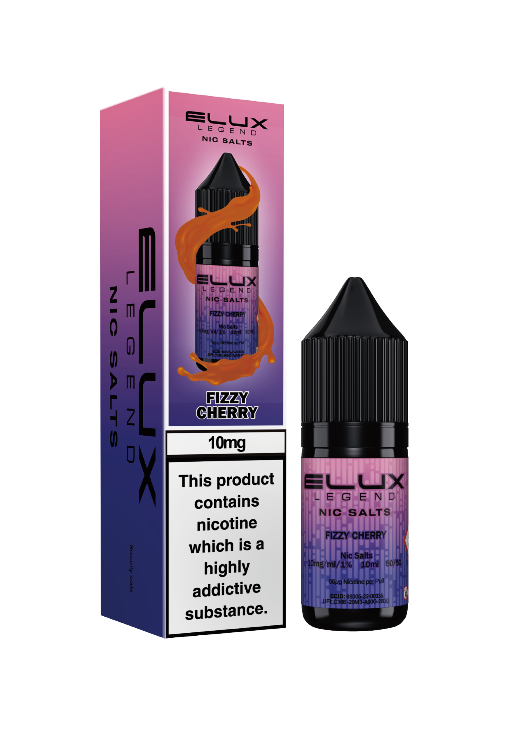 Elux Legends Fizzy Cherry 10mg Nic Salt