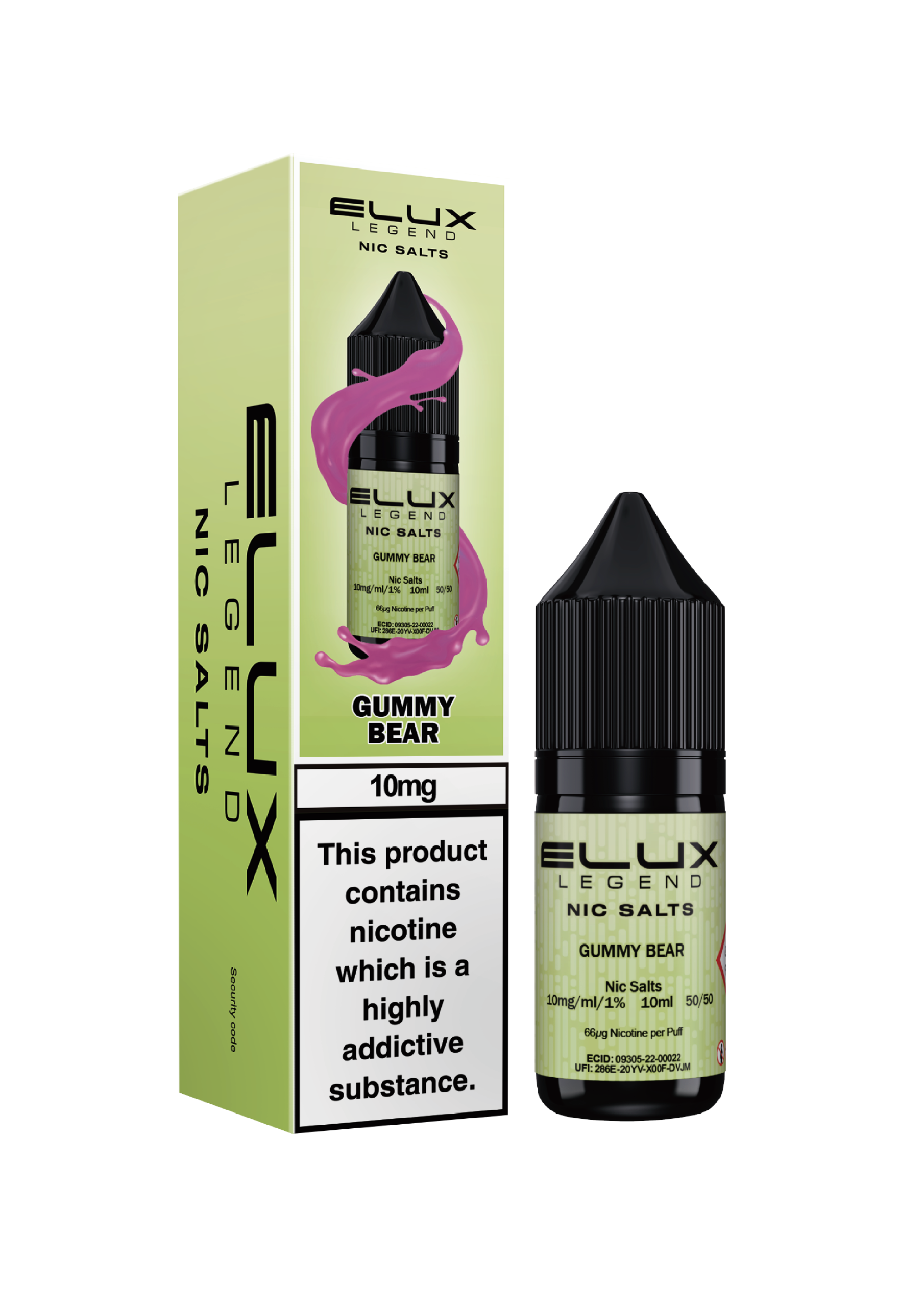 Elux Legends Gummy Bear 10mg Nic Salt