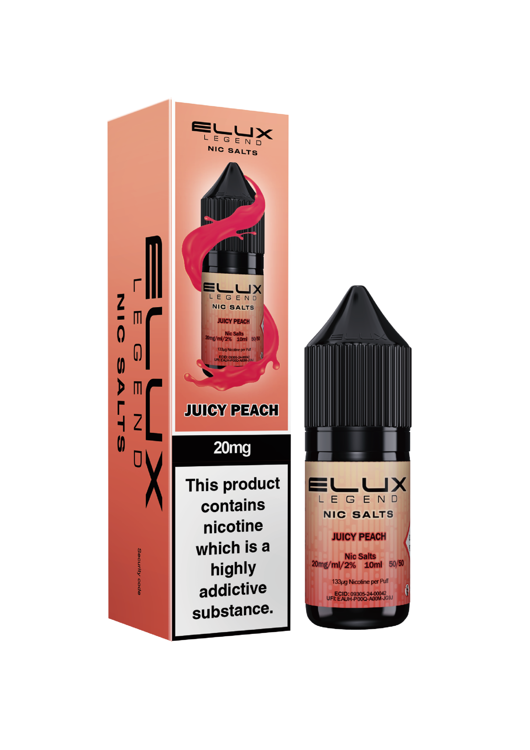Elux Legends Juicy Peach 10mg Nic Salt