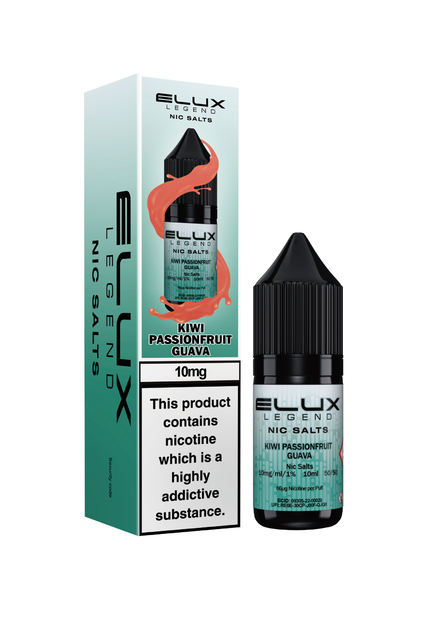 Elux Legends Kiwi Passionfruit Guava 10mg Nic Salt