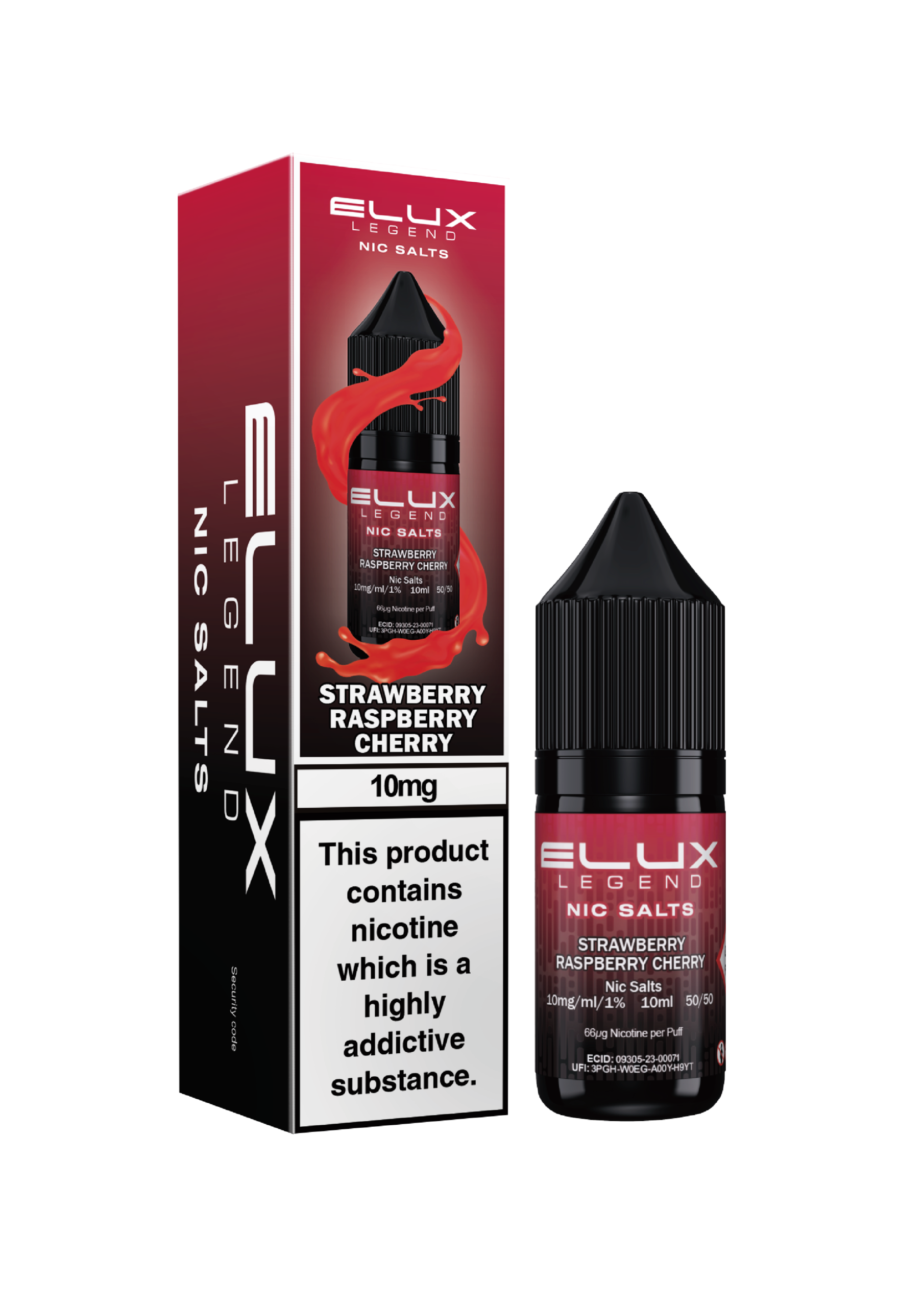 Elux Legends Strawberry Raspberry Cherry 10mg Nic Salt