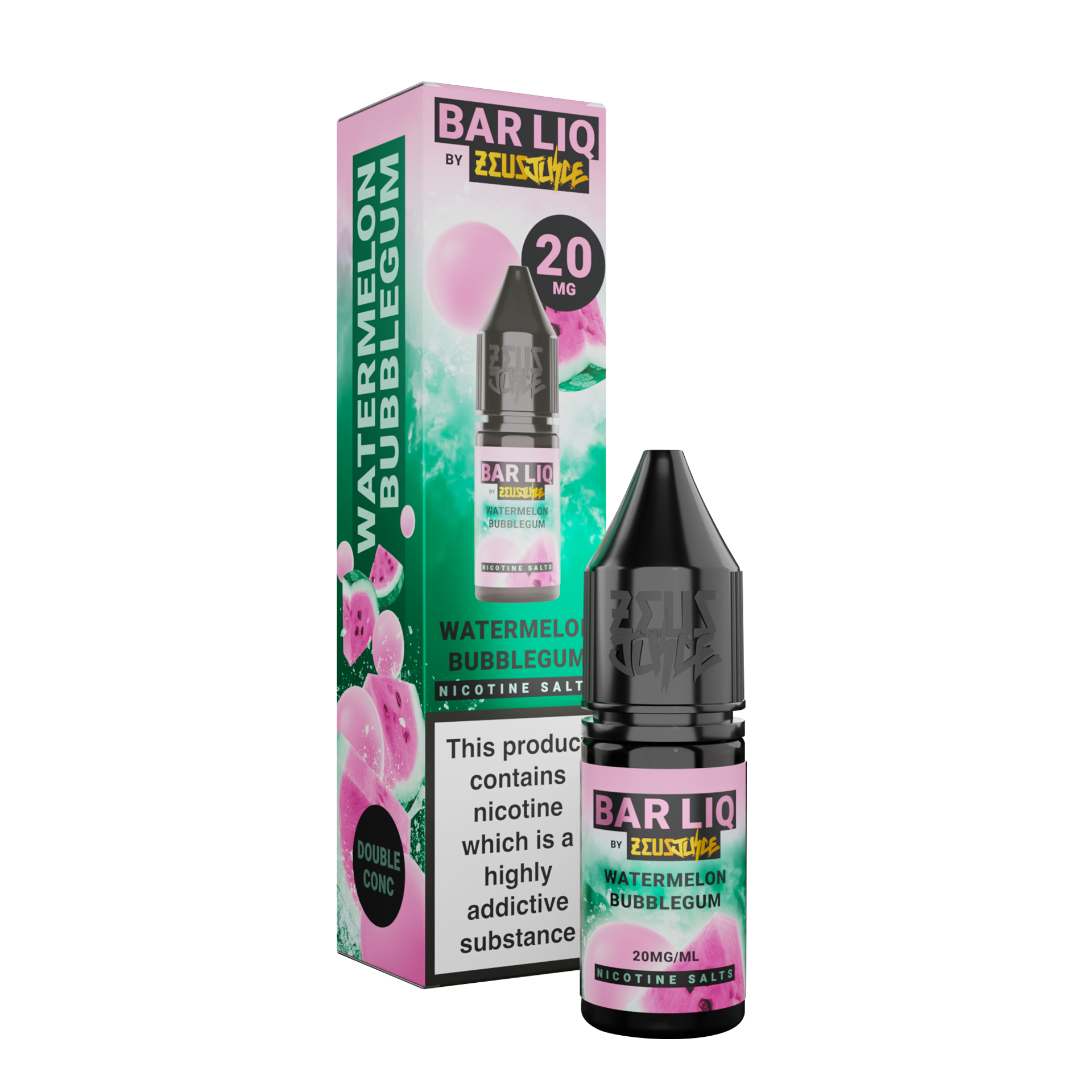 Zeus Juice Bar Liq Watermelon Bubblegum Nic Salt